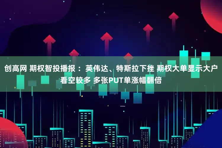创高网 期权智投播报 ：英伟达、特斯拉下挫 期权大单显示大户看空较多 多张PUT单涨幅翻倍